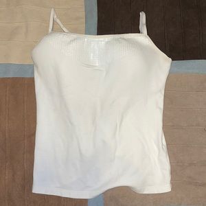 White camisol sequin w padding